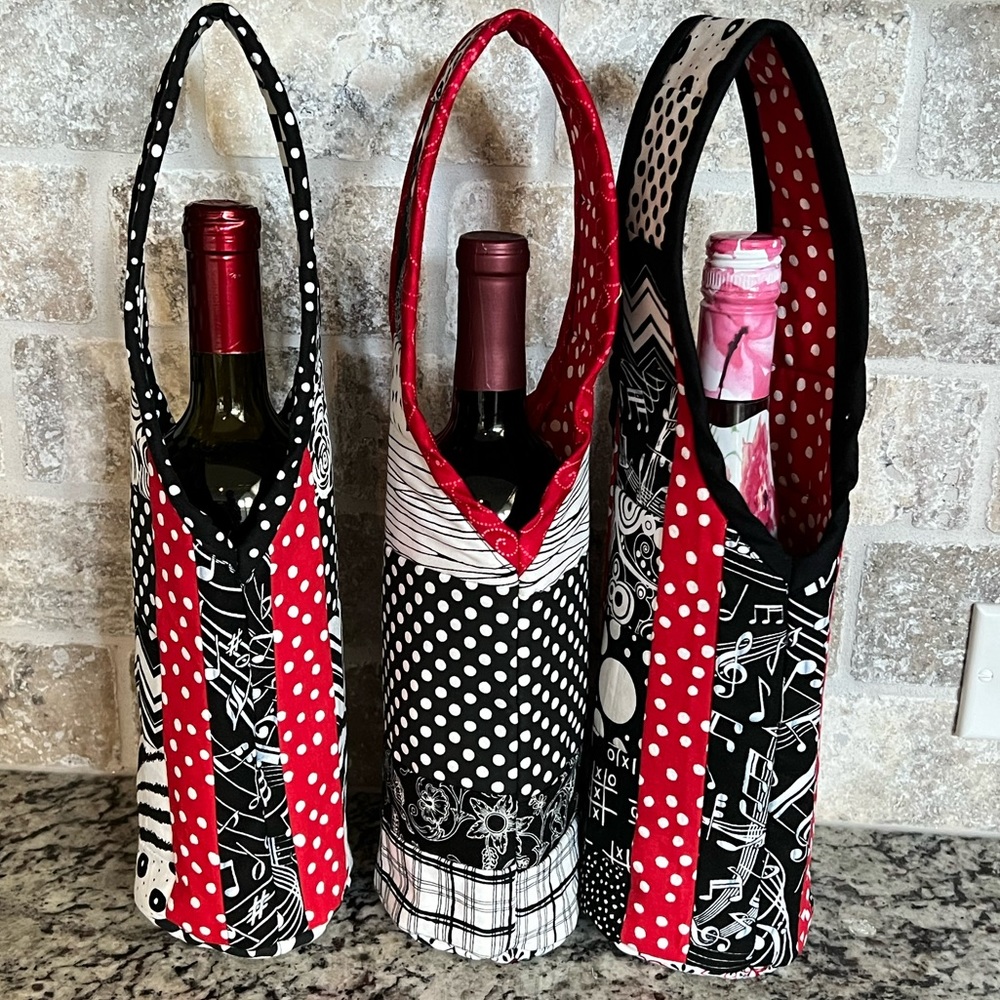New! Wine Bags Set of 3